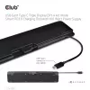 CLUB3D Dock de Carregamento USB Gen1 Type-C Triple Display DP1.4 Alt mode Smart PD3.0 com Fonte de Alimentação 100 Watt