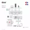 Club3D CSV-1381 comutador HDMI 3 para 1, 8K60Hz/4K120Hz