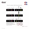 Club3D CSV-1381 comutador HDMI 3 para 1, 8K60Hz/4K120Hz
