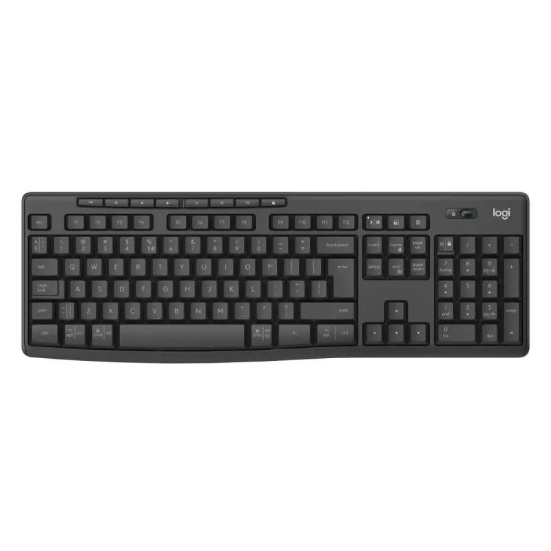 Conjunto de teclado e rato Logitech MK370 Combo for Business — Full-Size QWERTY (US International), RF Wireless + Bluetooth, grafite