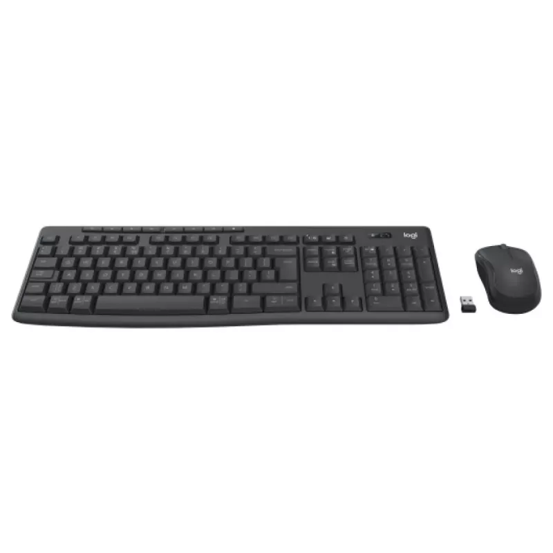 Conjunto de teclado e rato Logitech MK370 Combo for Business — Full-Size QWERTY (US International), RF Wireless + Bluetooth, grafite