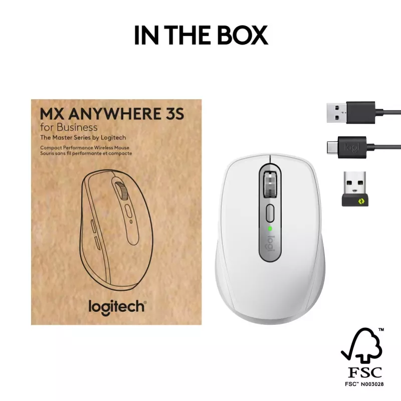 LOGITECH Mx Anywhere 3s For Business - Cinzento Claro - Emea28-935