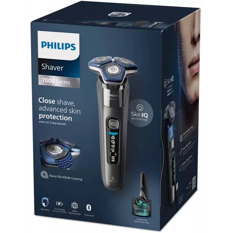 Máquina de barbear Philips SHAVER Series 7000 S7887/55 húmido e seco cromado