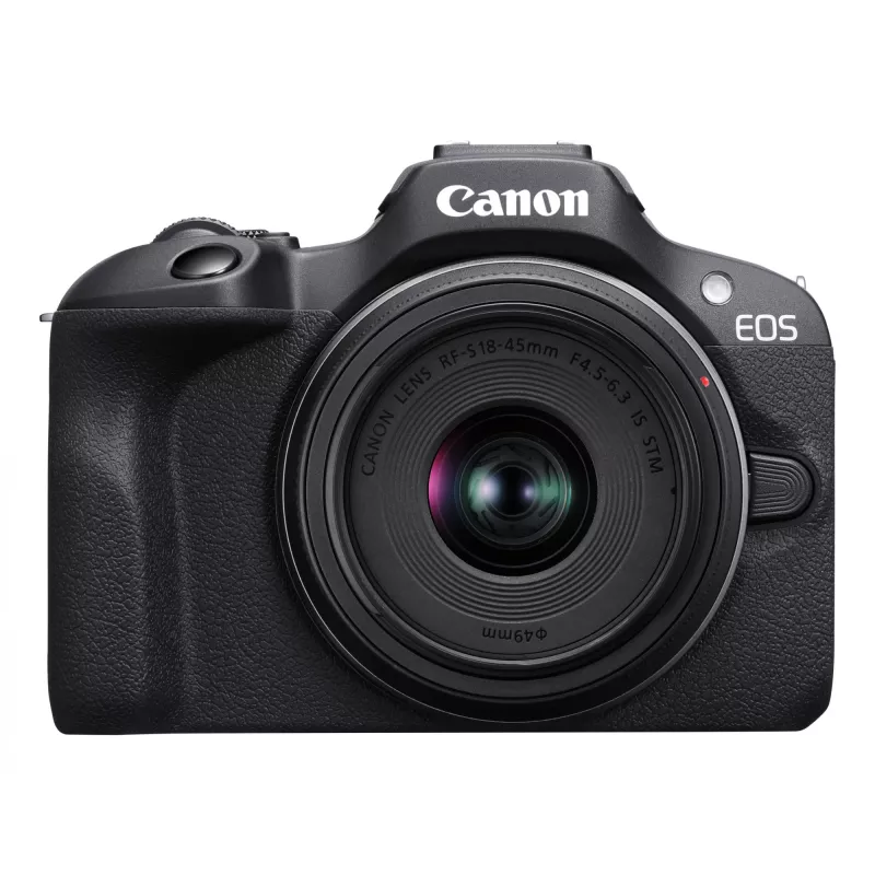 Canon EOS R100 + RF-S 18-45mm F4.5-6.3 IS STM Kit MILC 24,1 MP CMOS 6000 x 4000 píxeis preto