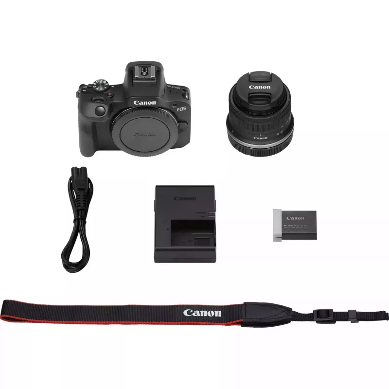 Canon EOS R100 + RF-S 18-45mm F4.5-6.3 IS STM Kit MILC 24,1 MP CMOS 6000 x 4000 píxeis preto
