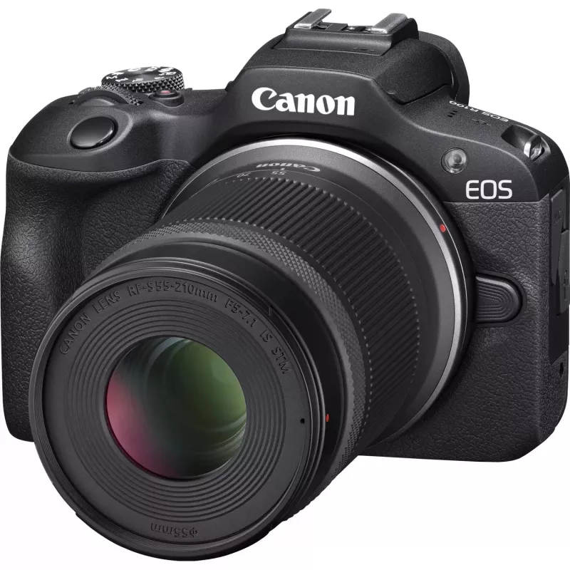Canon EOS R100 Kit com RF-S 18-45mm f/4.5-6.3 IS STM e RF-S 55-210mm f/5-7.1 IS STM, preto (6052C023)