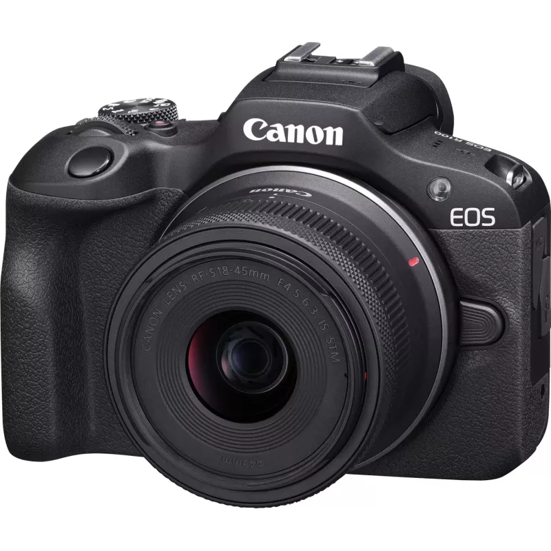 Canon EOS R100 Kit com RF-S 18-45mm f/4.5-6.3 IS STM e RF-S 55-210mm f/5-7.1 IS STM, preto (6052C023)