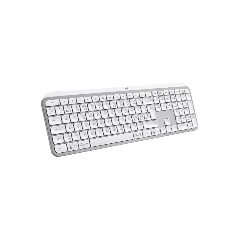 Logitech MX Keys S teclado universal RF sem fios + Bluetooth QWERTY dinamarquês finlandês norueguês sueco alumínio branco