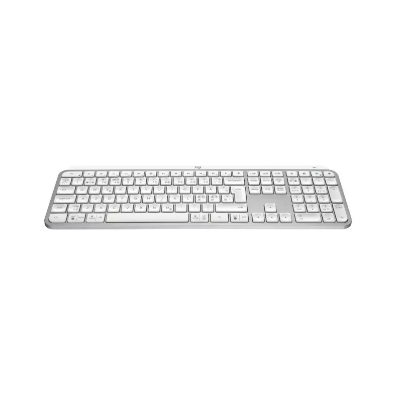 Logitech MX Keys S teclado universal RF sem fios + Bluetooth QWERTY dinamarquês finlandês norueguês sueco alumínio branco