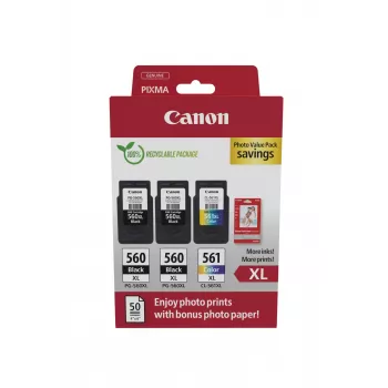 Canon 3712C012 tinte 3 unid. original alto rendimento (XL) preto, ciano, magenta, amarelo