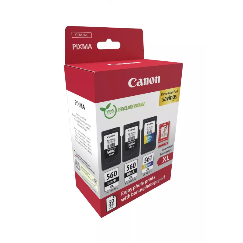 Canon 3712C012 tinte 3 unid. original alto rendimento (XL) preto, ciano, magenta, amarelo