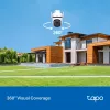 TP-Link Tapo câmara de segurança Wi-Fi exterior com rotação/inclinação, câmara de segurança IP, interior e exterior, sem fios, CE, FCC, RoHS, RCM, teto, preto, branco