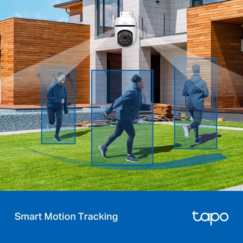 TP-Link Tapo câmara de segurança Wi-Fi exterior com rotação/inclinação, câmara de segurança IP, interior e exterior, sem fios, CE, FCC, RoHS, RCM, teto, preto, branco