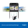 TP-Link Tapo câmara de segurança Wi-Fi exterior com rotação/inclinação, câmara de segurança IP, interior e exterior, sem fios, CE, FCC, RoHS, RCM, teto, preto, branco