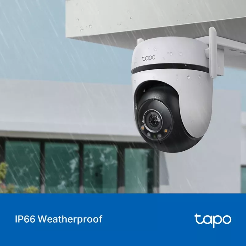 TP-Link Tapo câmara de segurança Wi-Fi exterior com rotação/inclinação, câmara de segurança IP, interior e exterior, sem fios, CE, FCC, RoHS, RCM, teto, preto, branco