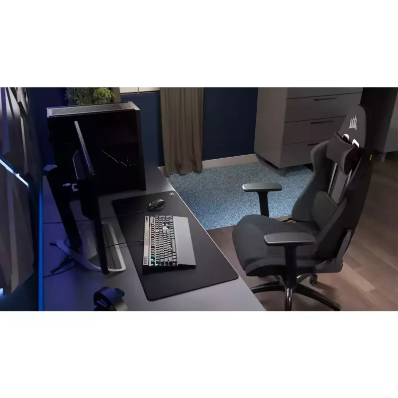 Corsair TC100 RELAXED assento almofadado preto encosto 59,5x81 cm