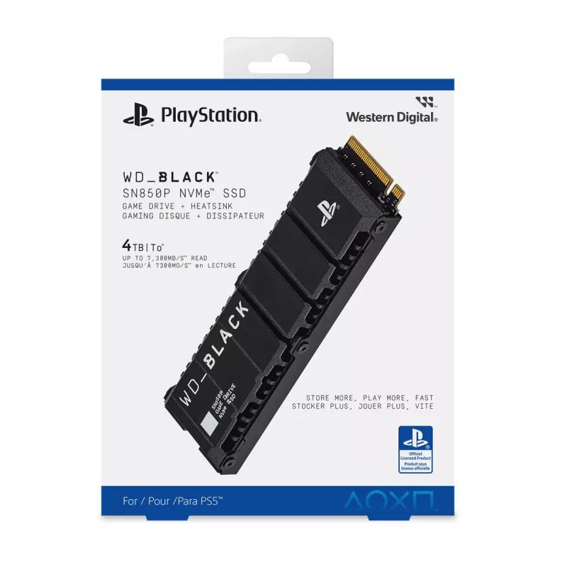 WESTERN DIGITAL SSD - WD_Black SN850P NVMe - 2 TB - PCIe Gen4 x4 - M.2 2280 - para consolas PS5