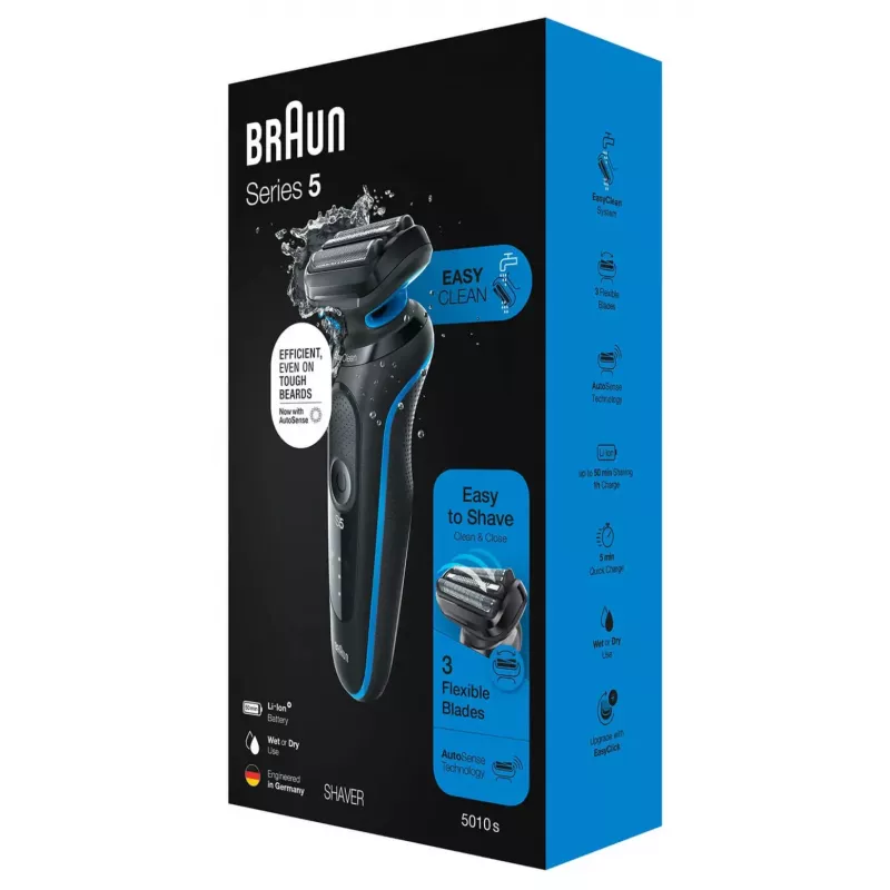 Braun 51-B1000s máquina de barbear de lâminas preto, azul