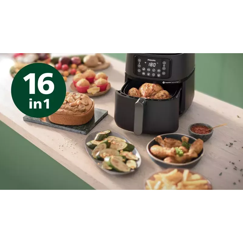 Fritadeira de ar quente Philips HD9285/93 5000 Series XXL Connected, 7,2 L, 2000 W, 16 programas
