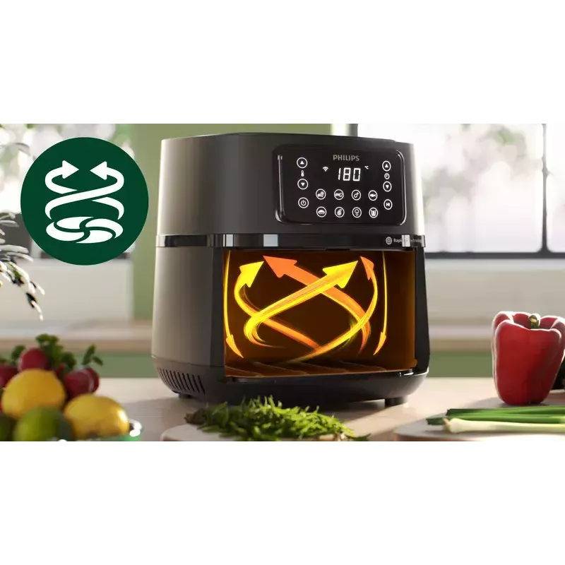 Fritadeira de ar quente Philips HD9285/93 5000 Series XXL Connected, 7,2 L, 2000 W, 16 programas