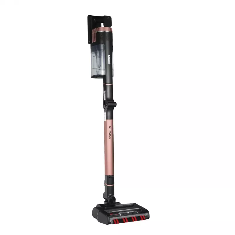 Aspirador vertical 2 em 1 Shark Stratos, sem saco, a bateria, 60 min. de autonomia, escova motorizada, bocal para fendas, estação de carregamento