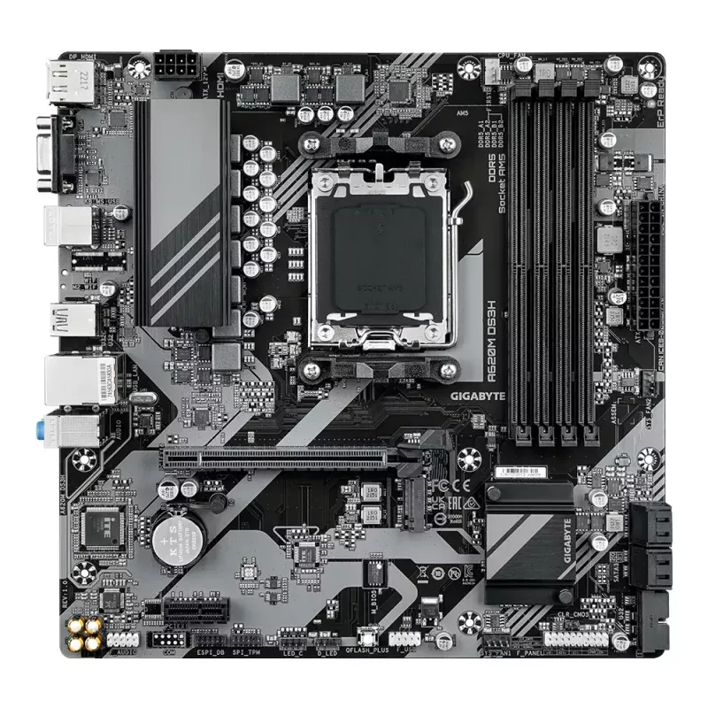 Placa-mãe GIGABYTE A620M DS3H, A620, AM5, ATX