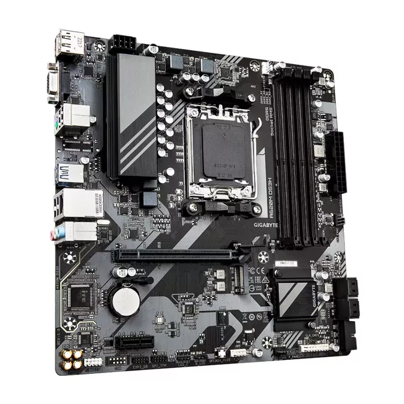 Placa-mãe GIGABYTE A620M DS3H, A620, AM5, ATX