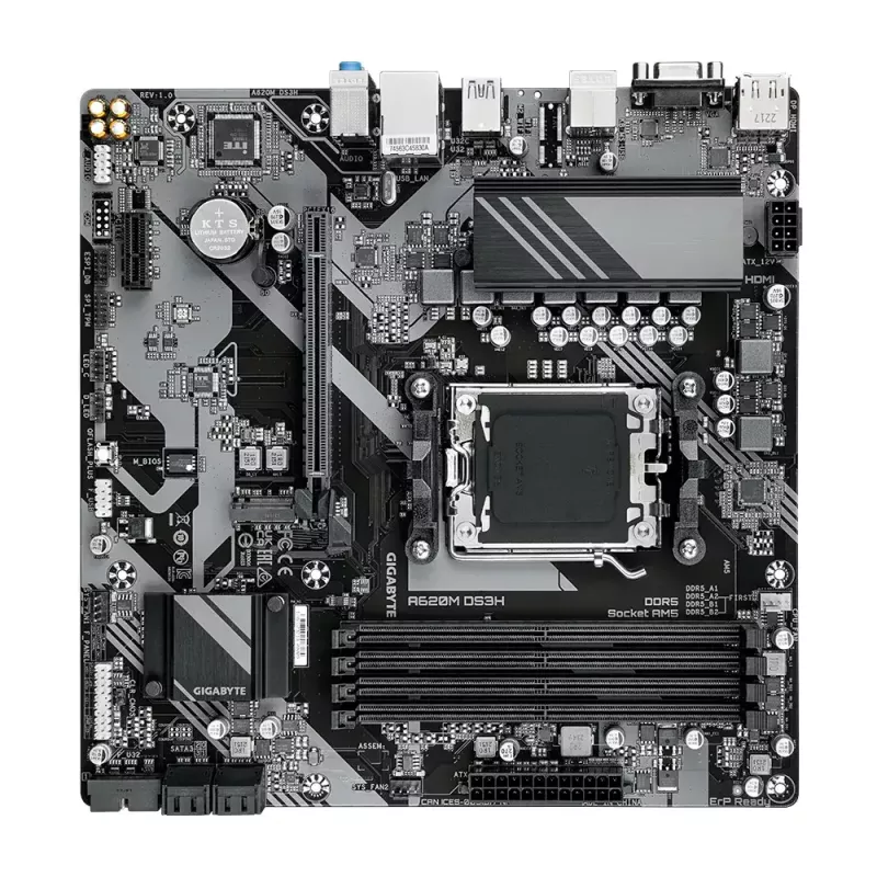 Placa-mãe GIGABYTE A620M DS3H, A620, AM5, ATX
