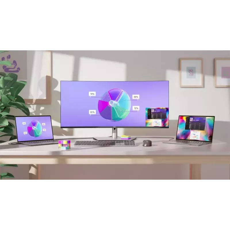 DELL UltraSharp U3824DW monitor de computador 95,2 cm (37,5 polegadas) 3840 x 1600 píxeis Wide Quad HD+ LCD preto, prateado