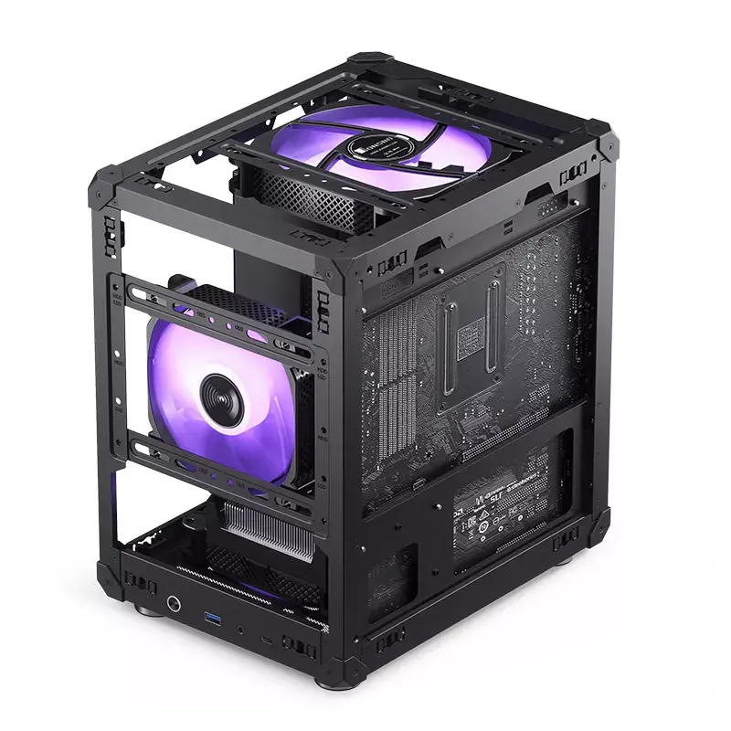 Caixa de PC Jonsbo C6 preto ITX, micro ATX