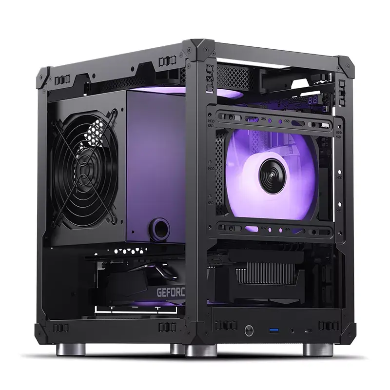 Caixa de PC Jonsbo C6 preto ITX, micro ATX