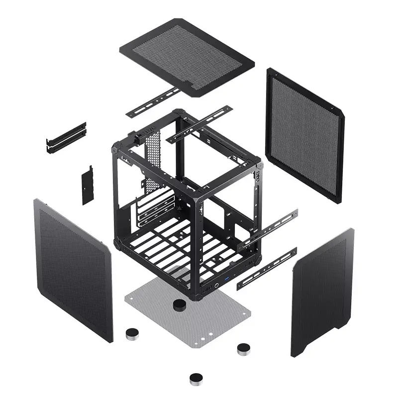 Caixa de PC Jonsbo C6 preto ITX, micro ATX