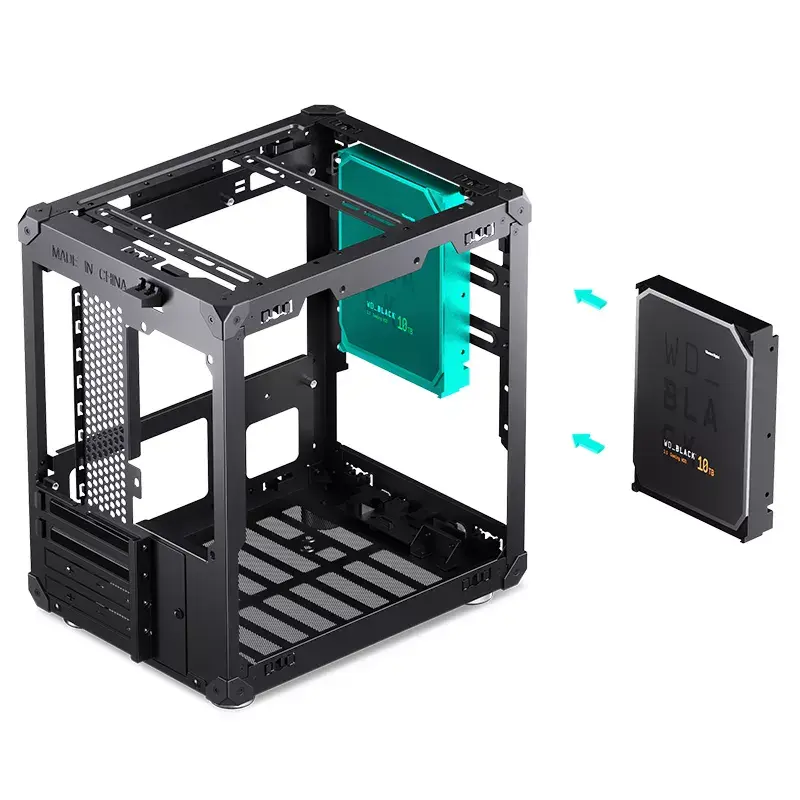 Caixa de PC Jonsbo C6 preto ITX, micro ATX