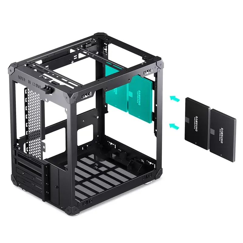 Caixa de PC Jonsbo C6 preto ITX, micro ATX