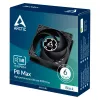 Ventoinha 80 mm Arctic P8 Max High-Performance PWM, 80 mm de diâmetro, preto, 67,96 m³/h fluxo de ar, 0,6 Sone