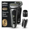 Braun Series 9 Pro+ 9575cc Máquina de barbear húmida e seca Máquina de barbear de lâminas Aparador Metallic