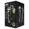 Braun Series 9 Pro+ 9575cc Máquina de barbear húmida e seca Máquina de barbear de lâminas Aparador Metallic