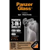 PanzerGlass ® Pacote 3-em-1 iPhone 15 Pro Max, Apple, Apple - iPhone 15 Pro Max, Aplicação a seco, Resistente a choques, Transparente, 1 unidade