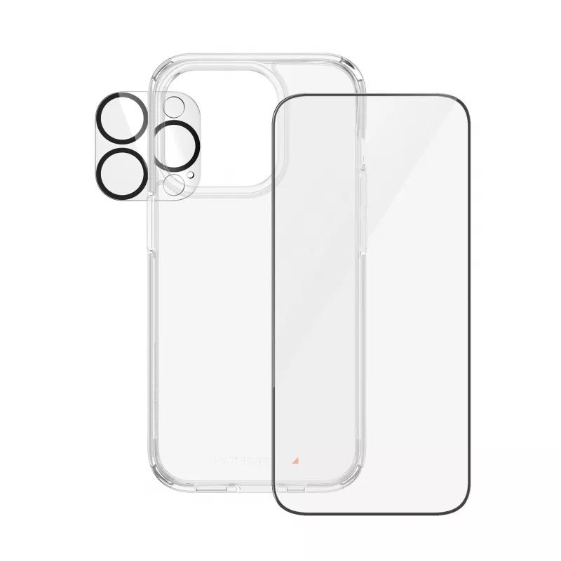 PanzerGlass Pacote 3-em-1 iPhone 15 Pro Vidro Temperado Transparente