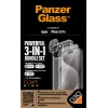 PanzerGlass Pacote 3-em-1 iPhone 15 Pro Vidro Temperado Transparente