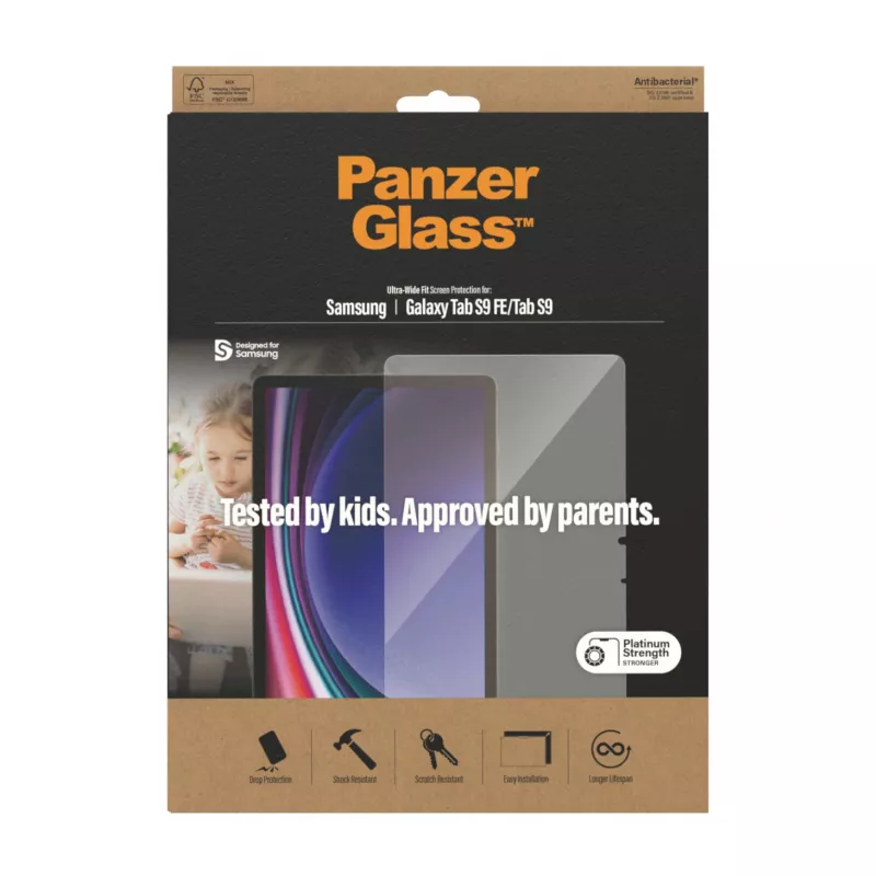 PanzerGlass ®️ Película de proteção de ecrã Samsung Galaxy Tab S9 FE | S9 | Ultra-Wide Fit