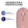 Rato ótico sem fios LOGITECH Pebble 2 M350s rosa