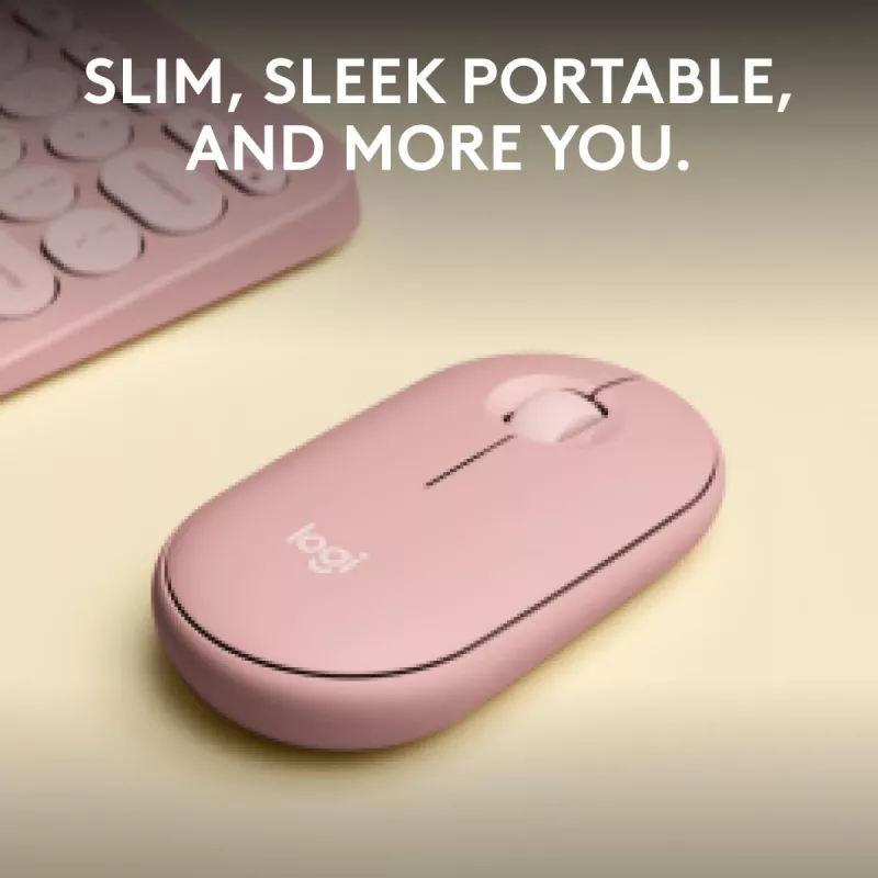 Rato ótico sem fios LOGITECH Pebble 2 M350s rosa