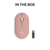 Rato ótico sem fios LOGITECH Pebble 2 M350s rosa