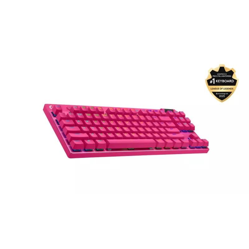 Teclado gaming LOGITECH G Pro X TKL Lightspeed - Bluetooth - rosa US International tátil