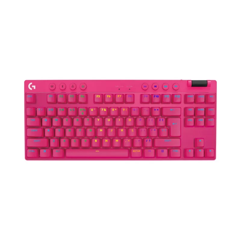 Teclado gaming LOGITECH G Pro X TKL Lightspeed - Bluetooth - rosa US International tátil