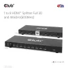 Splitter HDMI CLUB3D 1 para 8 Full 3D e 4K60Hz (600MHz)