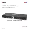 Splitter HDMI CLUB3D 1 para 8 Full 3D e 4K60Hz (600MHz)