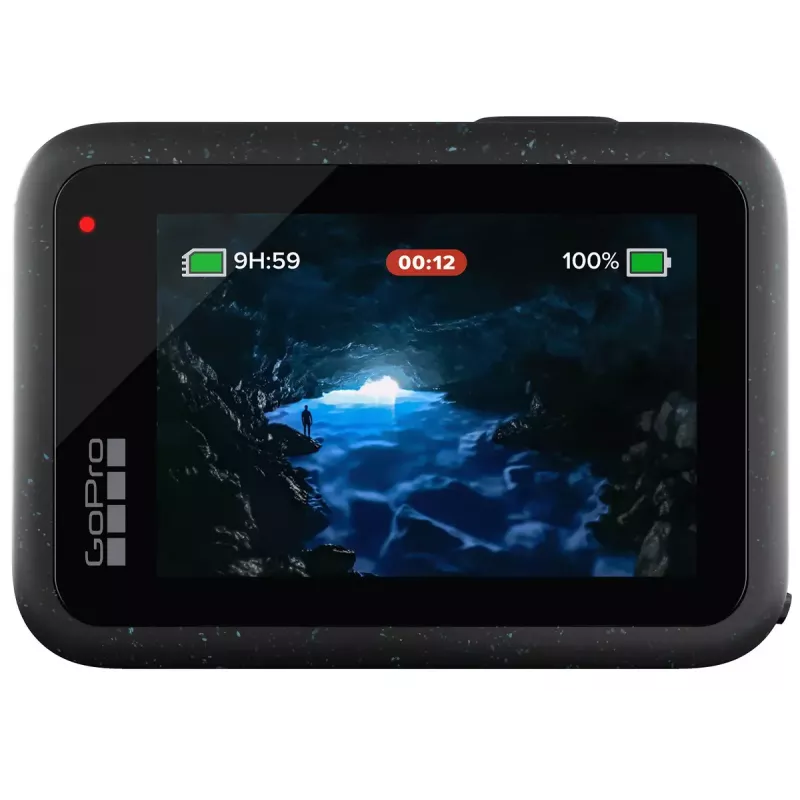 Câmara de ação GoPro HERO12 Black — 5K Ultra HD, 240 fps, 27 MP CMOS, campo de visão de 177°, LCD, MicroSD, Wi‑Fi