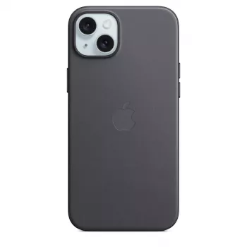 Capa APPLE FineWoven com MagSafe para iPhone 15 Plus preta